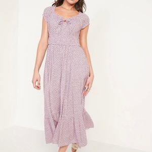Floral Peasant Midi Dress